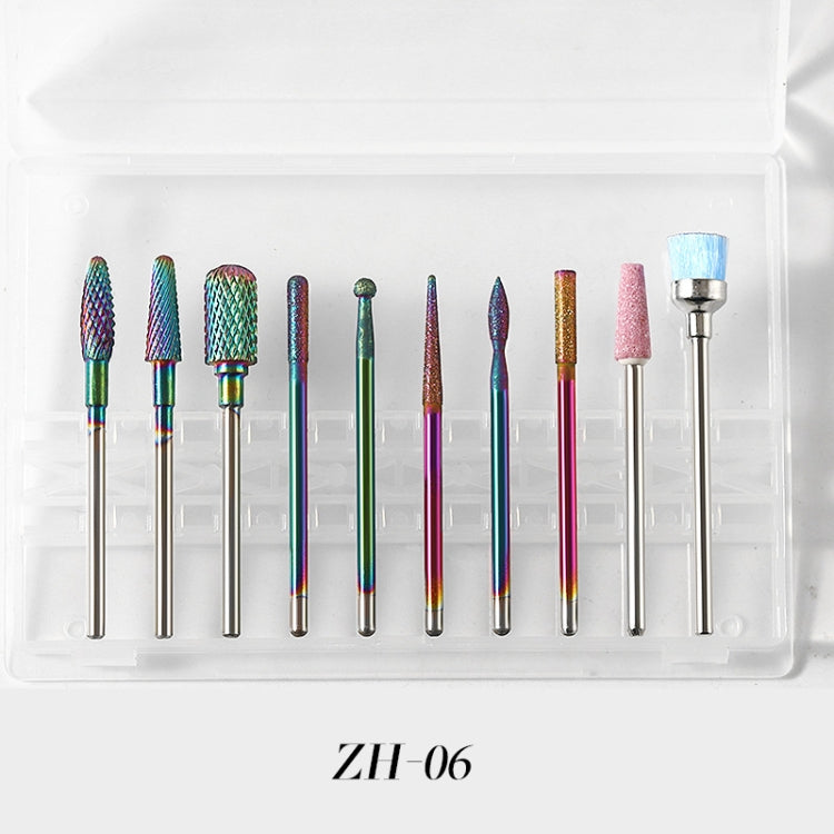 Tungsten Steel Alloy Nail Art Polished Head Set Grinding Machine Drain Brush Dead Polishing Tool, Specification: ZH06 - Grinding Tools & Accessories by PMC Jewellery | Online Shopping South Africa | PMC Jewellery | Buy Now Pay Later Mobicred