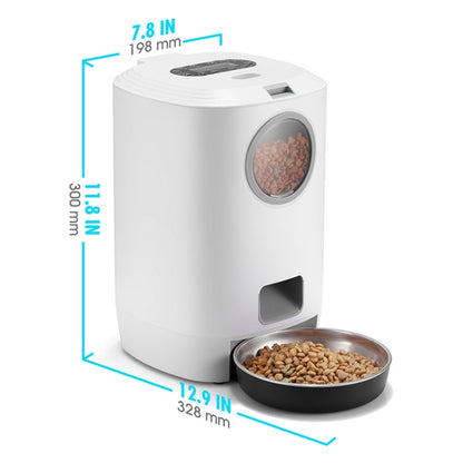 4.5L Smart Pet Cat Dog Bowl Food Automatic Dispenser Feeder  With Timer Auto Electronic Feeder With Metal Food Tray, Specification: US Plug - Food Bowls by PMC Jewellery | Online Shopping South Africa | PMC Jewellery