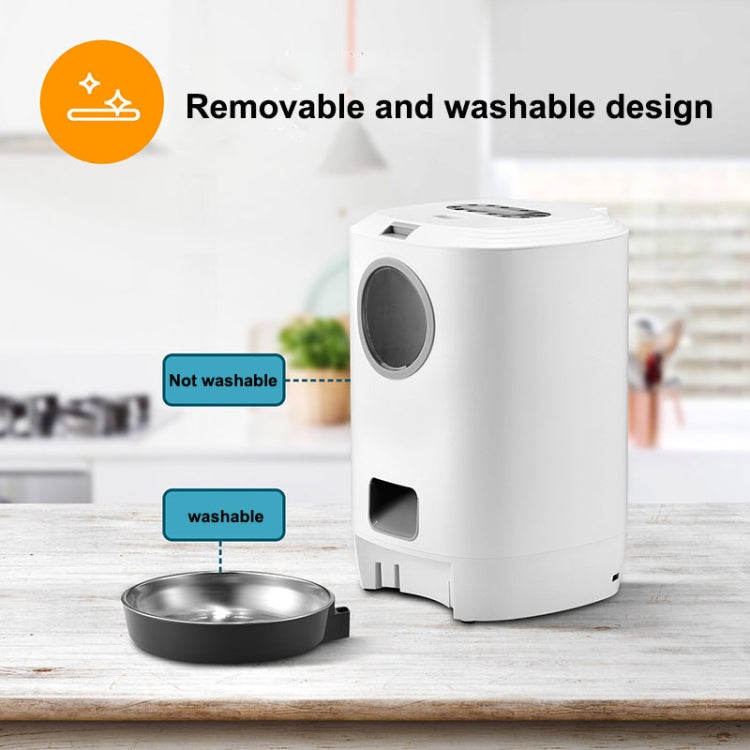 4.5L Smart Pet Cat Dog Bowl Food Automatic Dispenser Feeder  With Timer Auto Electronic Feeder With Metal Food Tray, Specification: EU Plug - Food Bowls by PMC Jewellery | Online Shopping South Africa | PMC Jewellery