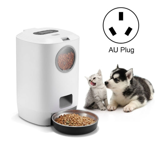 4.5L Smart Pet Cat Dog Bowl Food Automatic Dispenser Feeder  With Timer Auto Electronic Feeder With Metal Food Tray, Specification: AU Plug - Food Bowls by PMC Jewellery | Online Shopping South Africa | PMC Jewellery