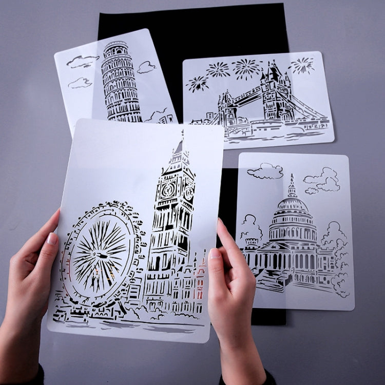 7 Castle Construction Series Painting Template Theme City A4 Label Template - Art Supplies by PMC TechLife | Online Shopping South Africa | PMC TechLife | Buy Now Pay Later Mobicred