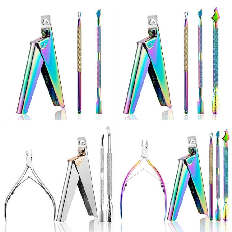 FABIYAN Nail Art Scissors Set Stainless Steel Nail Clippers Dead Skin Scissors Remover Steel Push, Specification: Set 5 - Nail Clipper by FABIYAN | Online Shopping South Africa | PMC Jewellery | Buy Now Pay Later Mobicred