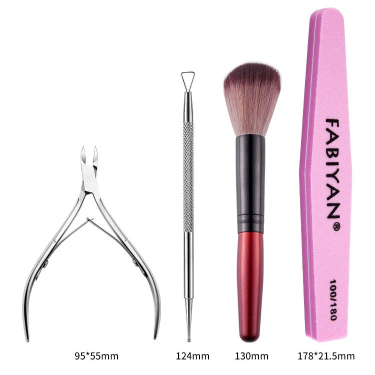 FABIYAN Nail Art Tool Set Manicure Disarm Tool Set, Specification: 4-piece Set - Nail Art Equipment by PMC Jewellery | Online Shopping South Africa | PMC Jewellery | Buy Now Pay Later Mobicred