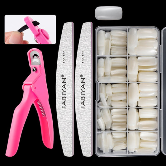 FABIYAN Nail Brush Nail Piece Set Nail Art Polishing Supplies Set, Specification: Natural Full-sticked Small Set - Nail Art Equipment by FABIYAN | Online Shopping South Africa | PMC Jewellery | Buy Now Pay Later Mobicred