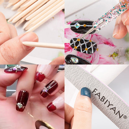 FABIYAN Nail Brush Nail Piece Set Nail Art Polishing Supplies Set, Specification: Natural Big Set - Nail Art Equipment by FABIYAN | Online Shopping South Africa | PMC Jewellery | Buy Now Pay Later Mobicred