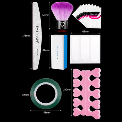 FABIYAN Nail Brush Nail Piece Set Nail Art Polishing Supplies Set, Specification: Transparent Big Set - Nail Art Equipment by FABIYAN | Online Shopping South Africa | PMC Jewellery | Buy Now Pay Later Mobicred