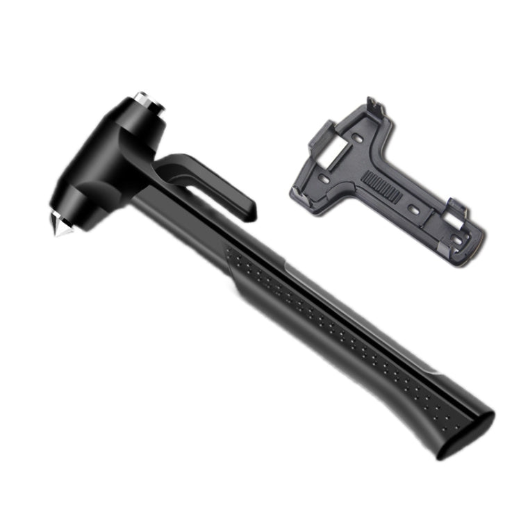 Car Safety Life-Saving Hammer Car Emergency Multifunctional Window Breaker, Colour: Deluxed Black With Fixed Rack - Emergency Hammer by PMC Jewellery | Online Shopping South Africa | PMC Jewellery | Buy Now Pay Later Mobicred