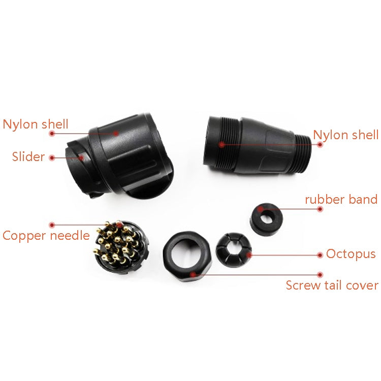 VP1130E 13 Core Nail Trailer Plug Socket - Bluetooth Adapters by PMC TechLife | Online Shopping South Africa | PMC TechLife | Buy Now Pay Later Mobicred
