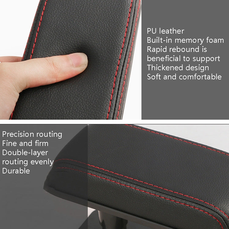 Car Arm Handle Seat Left Hand Elbow Tray Universal Leather Increasing Pad Central Armrest Box(Gray) - Seat Accessories by PMC TechLife | Online Shopping South Africa | PMC TechLife