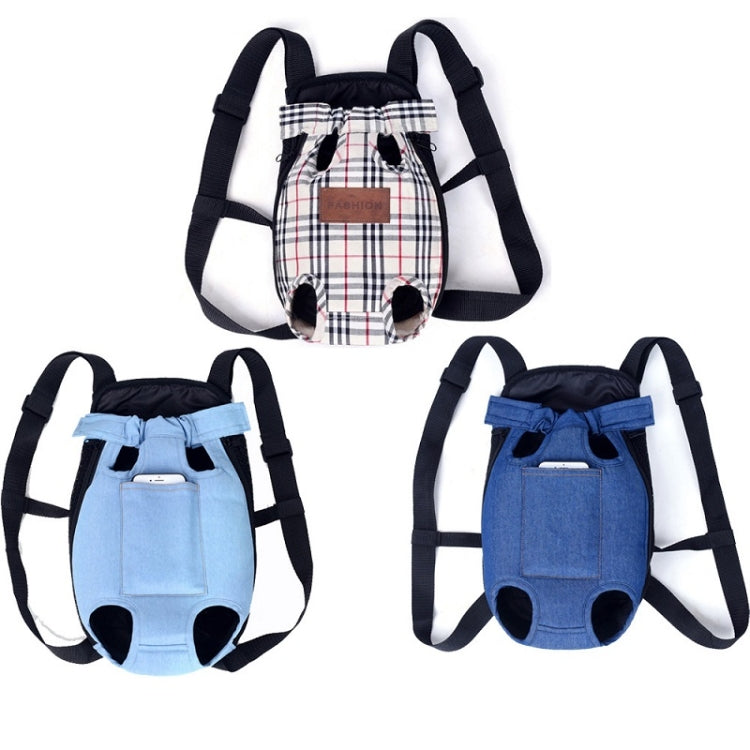 Dog Going Out Foldable On Chest Backpack Pet Carrier Bag, Colour: Blue Denim (Four Seasons)(L) - free shipping - PMC TechLife - Order now!