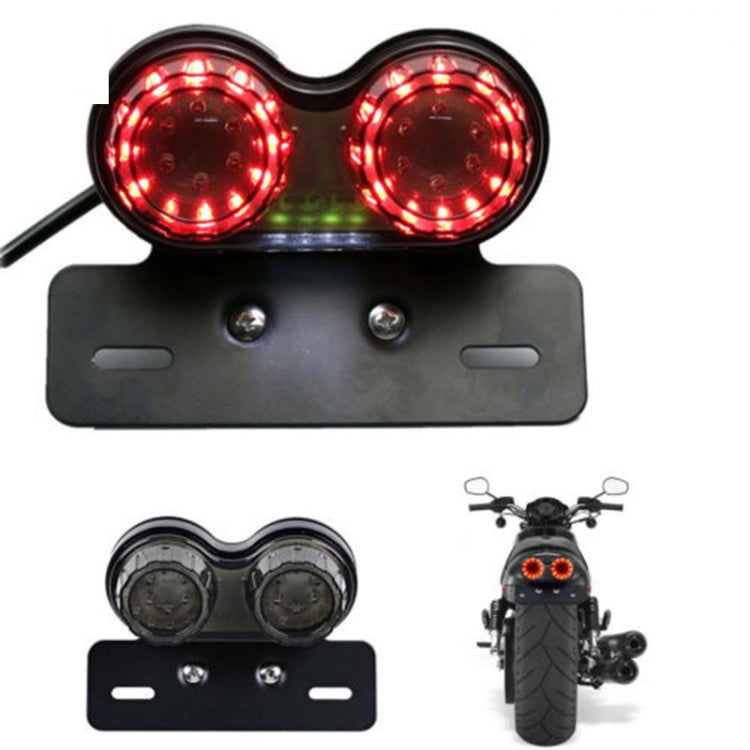 Motorcycle Modified Retro LED Integrated Rear Taillight Brake Light(Smoked Black Shell) - Signal Lights by PMC TechLife | Online Shopping South Africa | PMC TechLife | Buy Now Pay Later Mobicred