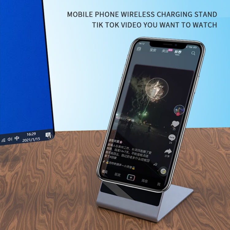 Y13 15W Magnetic Wireless Mobile Phone Holder Charger for iPhone(Silver) - free shipping - PMC Jewellery - Order now!