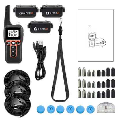 PaiPaitek PD529-3 Remote Control Dog Training Device Voice Control Barking Stopper Electronic Collar Dog Training Device - Training Aids by PaiPaitek | Online Shopping South Africa | PMC Jewellery | Buy Now Pay Later Mobicred