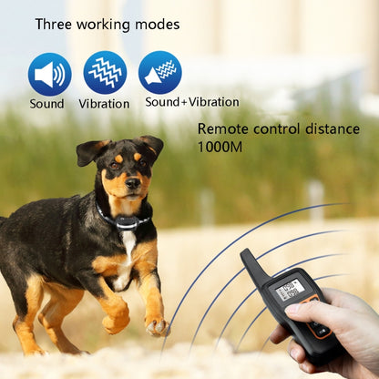 PaiPaitek PD529V-1 Training Dog Anti-Barking Device Vibration Collar 1000M Remote Control Distance Pet Training Supplies - Training Aids by PaiPaitek | Online Shopping South Africa | PMC Jewellery | Buy Now Pay Later Mobicred