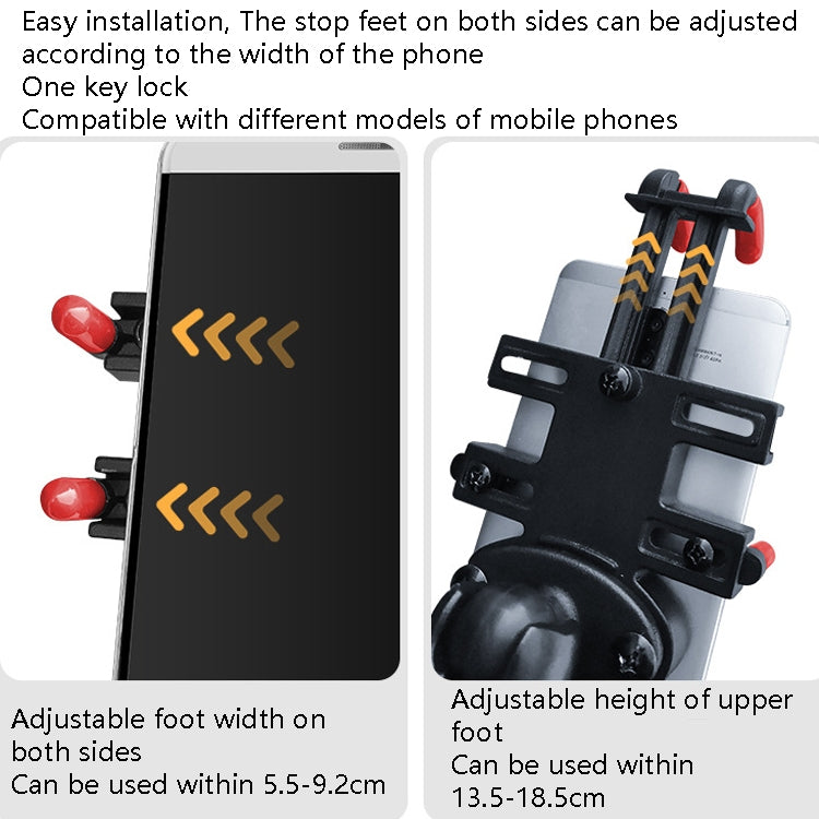 Motorcycle Metal Navigation Mobile Phone Bracket,Style: Rearview Mirror Installation (Hand Twist) - Holder by PMC TechLife | Online Shopping South Africa | PMC TechLife | Buy Now Pay Later Mobicred