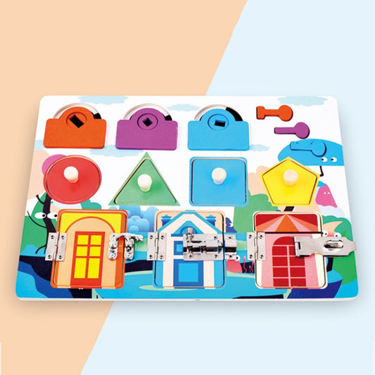 Children Montessori Busy Board Puzzle Unlocking Toy Early Education Toy, Style: Animal - Early Education Toys by PMC Jewellery | Online Shopping South Africa | PMC Jewellery