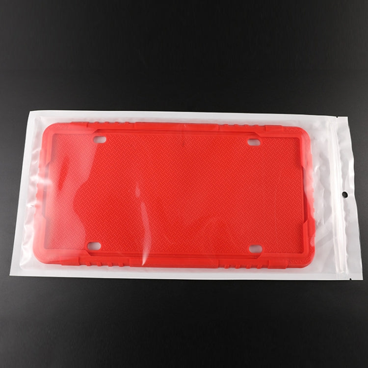 2 Sets Waterproof Rustproof Non-damaging Car Paint Silicone License Plate Frame, Specification: US Black - License Plate Covers & Frames by PMC TechLife | Online Shopping South Africa | PMC TechLife | Buy Now Pay Later Mobicred