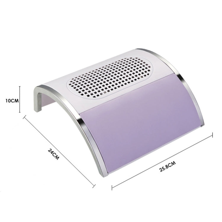 80W Nail Vacuum Cleaner Desktop Fan Vacuum Cleaner,EU Plug(Purple) - Nail Art Equipment by PMC TechLife | Online Shopping South Africa | PMC TechLife | Buy Now Pay Later Mobicred