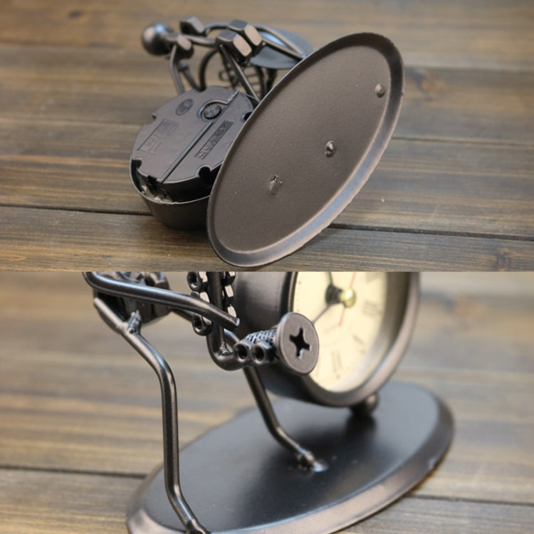 Iron Stainless Steel Small Table Clock Retro Personality Clock Birthday Gift(C62 Cello Clock) - Novelty Clock by PMc TechLife | Online Shopping South Africa | PMc TechLife | Buy Now Pay Later Mobicred