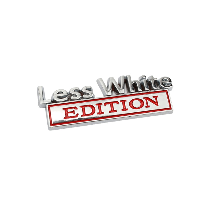 2 PCS Car Metal Leaf Board Label Less White Edition Modified Body Labeling(Silver Red) - Decorative Sticker by PMC TechLife | Online Shopping South Africa | PMC TechLife | Buy Now Pay Later Mobicred