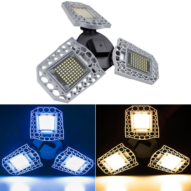 60W LED Industrial Mining Light Waterproof Light Sensor Folding Tri-Leaf Garage Lamp(Warm White Light) - Special Engineering Lighting by PMc TechLife | Online Shopping South Africa | PMc TechLife | Buy Now Pay Later Mobicred