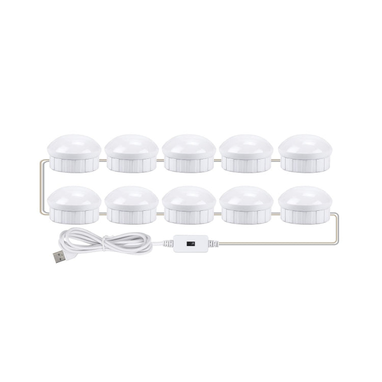 LED Makeup Mirror Light Beauty Fill Light Hand Sweep Sensor Mirror Front Light, Power source: 10 Bulbs(Natural White) - Sensor LED Lights by PMC TechLife | Online Shopping South Africa | PMC TechLife | Buy Now Pay Later Mobicred