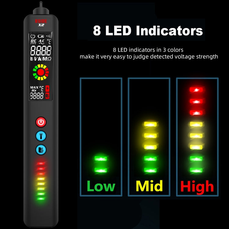 BSIDE X2 Three-Mode Smart Multimeter Electric Pen Infrared Thermometer with Flashlight Lighting - free shipping - PMC Jewellery - Order now!