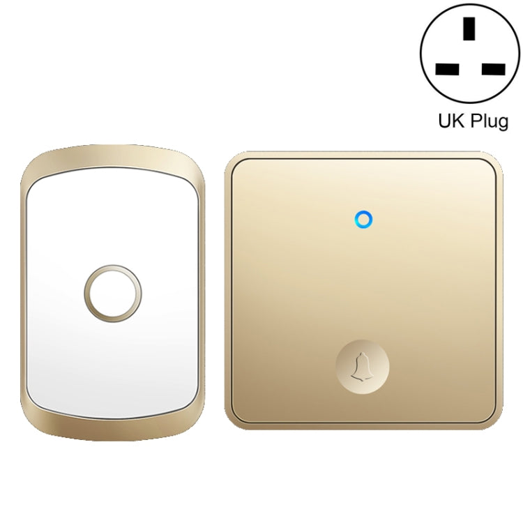 CACAZI FA50 1 For 1 Push-button Self-generating Wireless Doorbell, Plug:UK Plug(Gold) - free shipping - PMC TechLife - Order now!