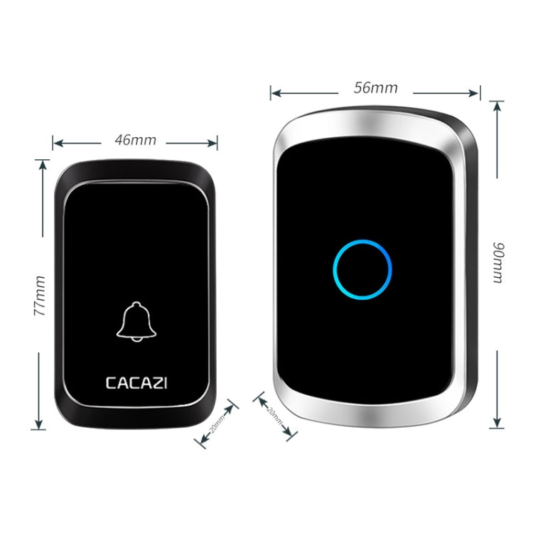 CACAZI A50 1 For 1 Wireless Music Doorbell without Battery, Plug:US Plug(White) - free shipping - PMC TechLife - Order now!