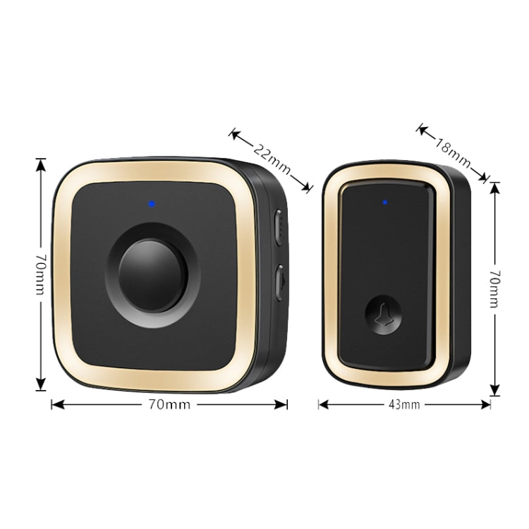 CACAZI A58 1 For 1 Smart Wireless Doorbell without Battery, Plug:UK Plug(Silver) - Wireless Doorbell by CACAZI | Online Shopping South Africa | PMC TechLife