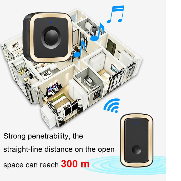 CACAZI A58 1 For 1 Smart Wireless Doorbell without Battery, Plug:US Plug(Silver) - Wireless Doorbell by CACAZI | Online Shopping South Africa | PMC TechLife | Buy Now Pay Later Mobicred