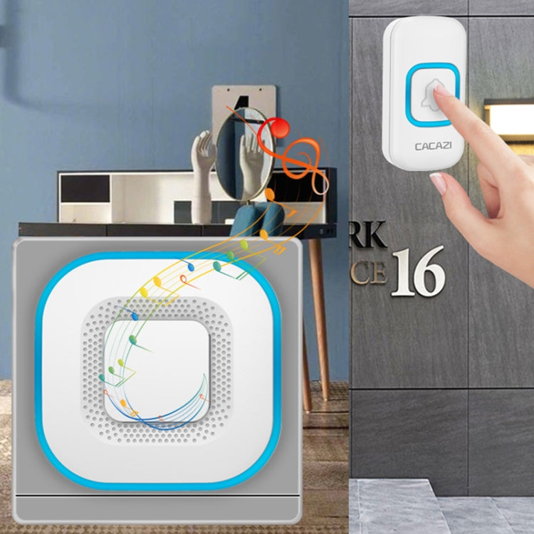 CACAZI V028F Wireless Music Doorbell without Battery, Plug:US Plug(White) - Wireless Doorbell by CACAZI | Online Shopping South Africa | PMC TechLife | Buy Now Pay Later Mobicred
