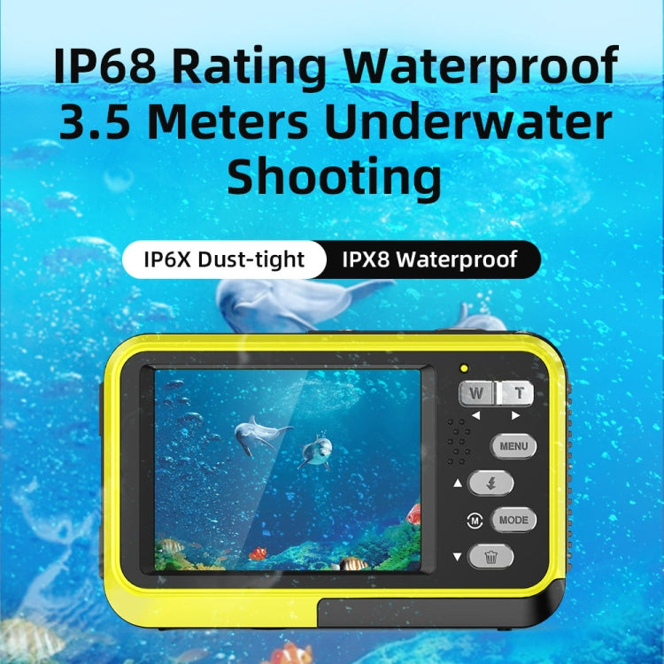 WDC901 3.5m Waterproof 48MP HD Dual Screen Outdoor Sports Digital Camera UK Plug(Blue) - Children Cameras by PMC Jewellery | Online Shopping South Africa | PMC Jewellery | Buy Now Pay Later Mobicred