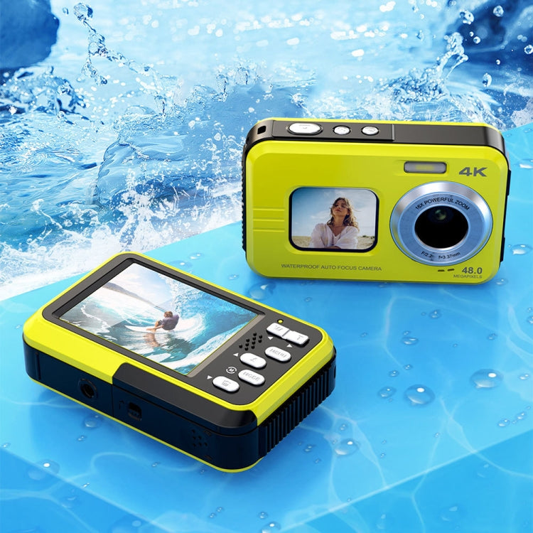 WDC901 3.5m Waterproof 48MP HD Dual Screen Outdoor Sports Digital Camera US Plug(Green) - Children Cameras by PMC Jewellery | Online Shopping South Africa | PMC Jewellery | Buy Now Pay Later Mobicred