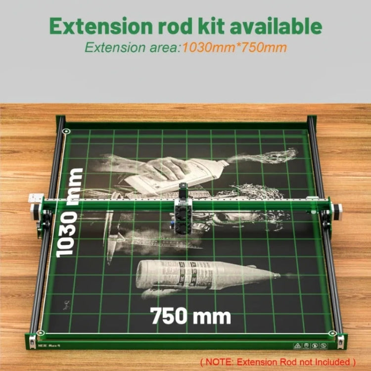 NEJE MAX 4 E80 750 X 460mm DIY CNC Desktop 3D Laser Engraving Machine - free shipping - PMC TechLife - Order now!