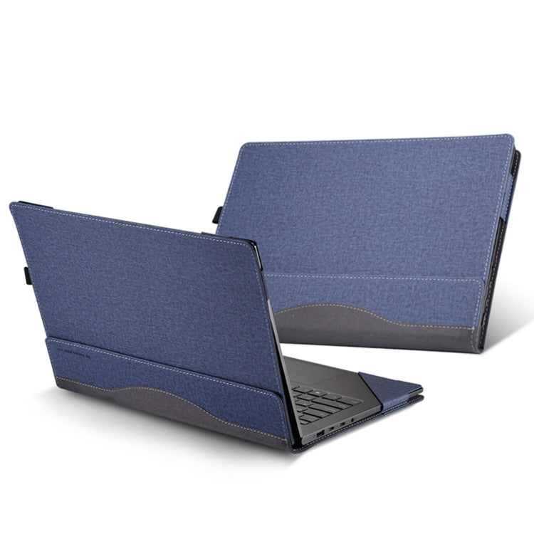 For Samsung Galaxy Book 3 Pro 16 Inch Leather Laptop Anti-Fall Protective Case(Dark Blue) - 15.6 - 17 inch by PMC Jewellery | Online Shopping South Africa | PMC Jewellery | Buy Now Pay Later Mobicred