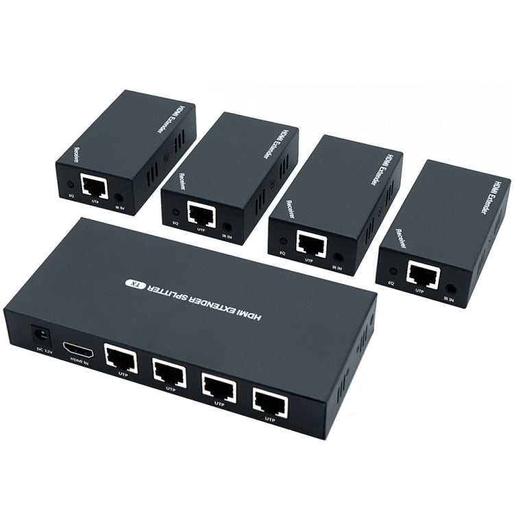 60m 1x4 HDMI Splitter POC Distribution Extender Supports 1080P@60Hz, Plug: AU Plug - free shipping - PMC Jewellery - Order now!