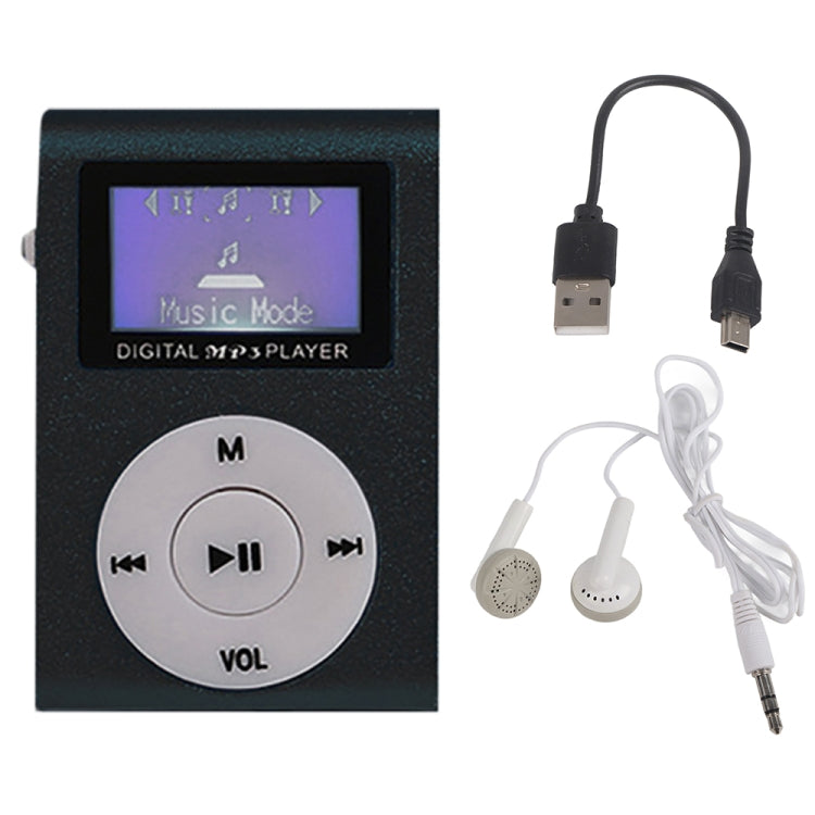 512M+Earphone+Cable Mini Lavalier Metal MP3 Music Player with Screen(Black) - MP3 Player by PMC TechLife | Online Shopping South Africa | PMC TechLife | Buy Now Pay Later Mobicred