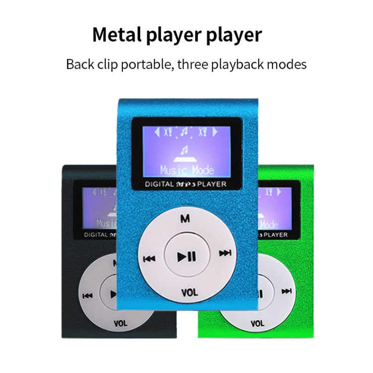 512M+Earphone+Cable Mini Lavalier Metal MP3 Music Player with Screen(Black) - MP3 Player by PMC TechLife | Online Shopping South Africa | PMC TechLife | Buy Now Pay Later Mobicred