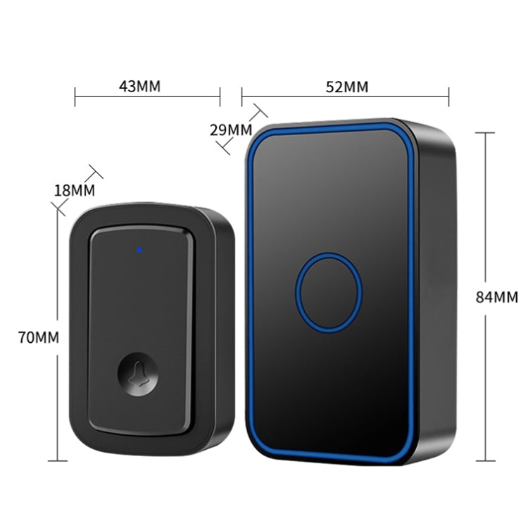 CACAZI A19 1 For 1 Wireless Music Doorbell without Battery, Plug:US Plug(White) - Wireless Doorbell by CACAZI | Online Shopping South Africa | PMC TechLife | Buy Now Pay Later Mobicred