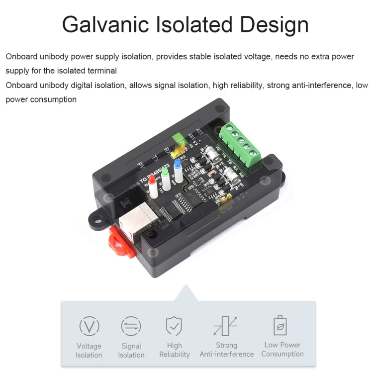 Waveshare 23949 USB To RS485/422 Isolated Converter, FT232RL And SP485EEN - Modules Expansions Accessories by Waveshare | Online Shopping South Africa | PMC Jewellery | Buy Now Pay Later Mobicred