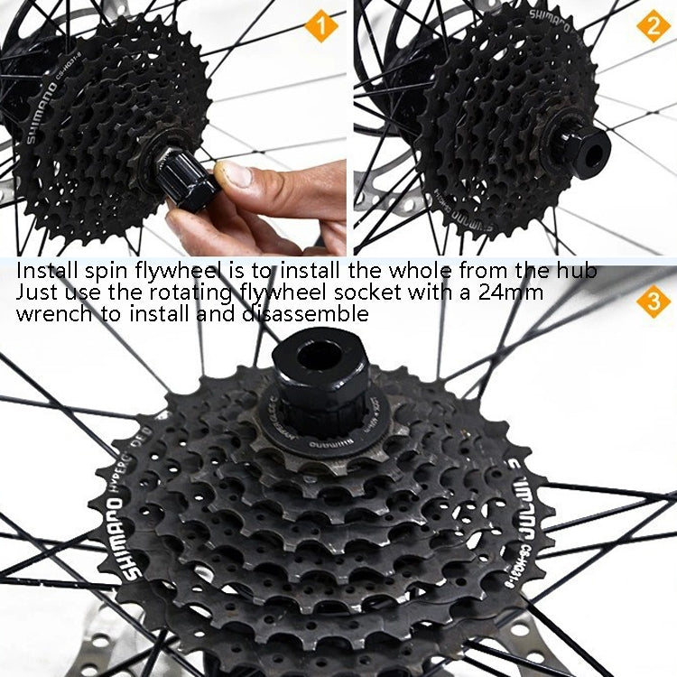10 PCS Small Flywheel Tool Bicycle Flywheel Disassembly Installation Maintenance Tools(Black) - Maintenance tools by PMc TechLife | Online Shopping South Africa | PMc TechLife | Buy Now Pay Later Mobicred