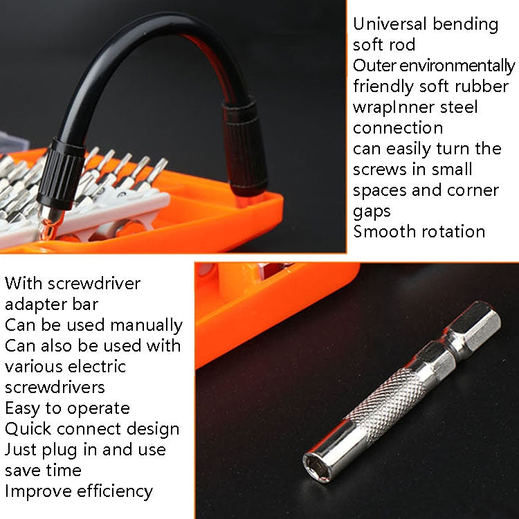 Obadun 9800 58 in 1 Screwdriver Set Manual CRV Batch Mobile Phone Disassembly Glasses Repair Tool(Yellow) - Screwdriver Set by Obadun | Online Shopping South Africa | PMC Jewellery | Buy Now Pay Later Mobicred