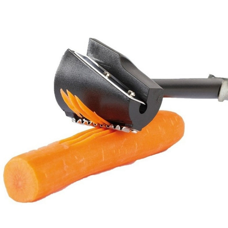 Plastic Vegetable Cutter Spiral Slicer Peeler Fruits Device Kitchen Gadget(Black) - Cutter & Peeler by PMC TechLife | Online Shopping South Africa | PMC TechLife | Buy Now Pay Later Mobicred
