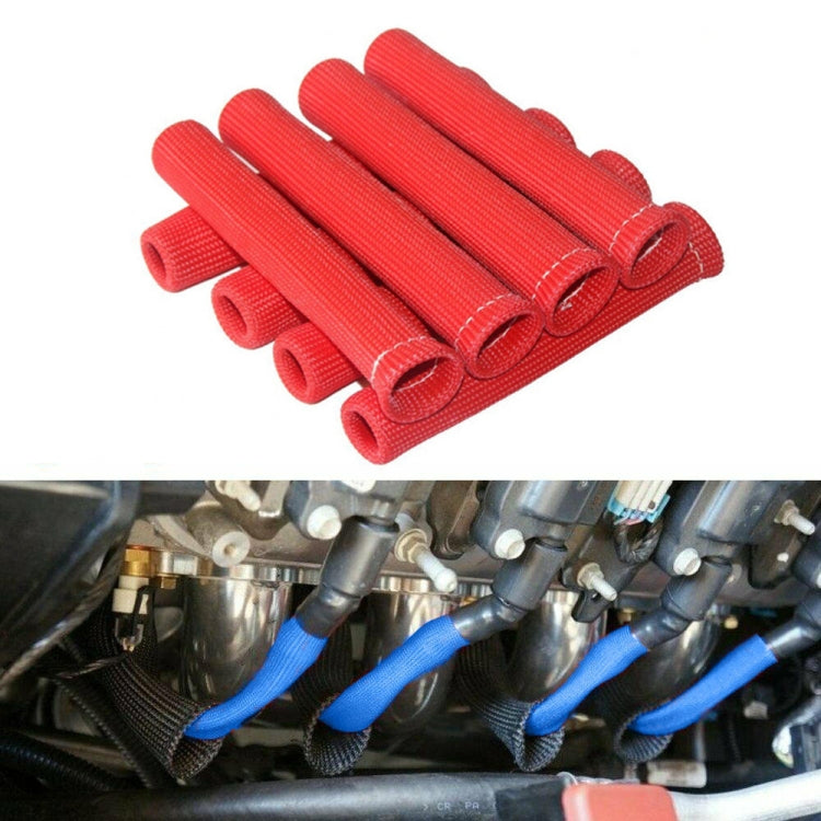 8 PCS / Set High-Temperature Car Spark Plug Protective Cover Spark Plug Heat Shield(Red) - Sound & Heat Insulation Cotton by PMC TechLife | Online Shopping South Africa | PMC TechLife | Buy Now Pay Later Mobicred