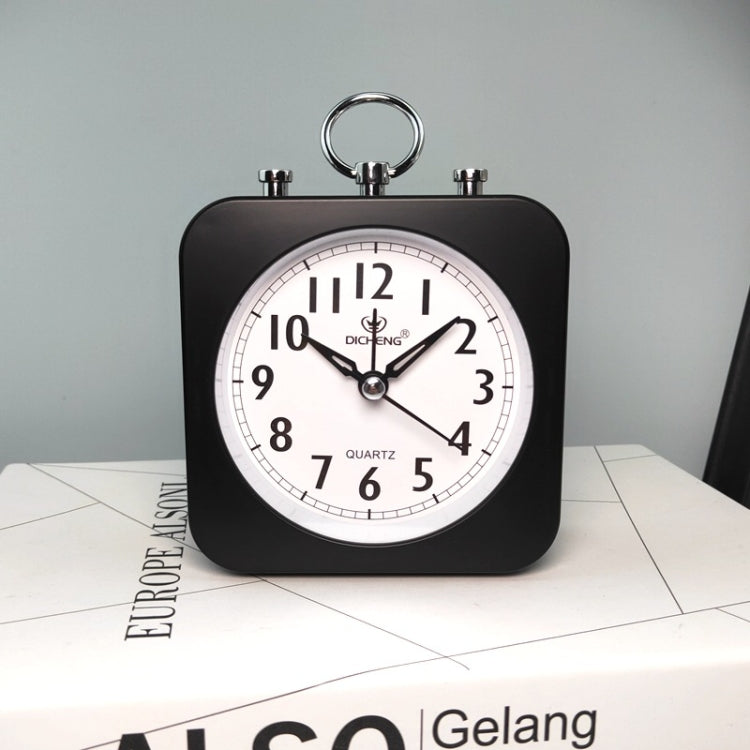 Lazy Silent Small Alarm Clock Office Home Desktop Clock(Black) - Alarm Clocks by PMc TechLife | Online Shopping South Africa | PMc TechLife | Buy Now Pay Later Mobicred