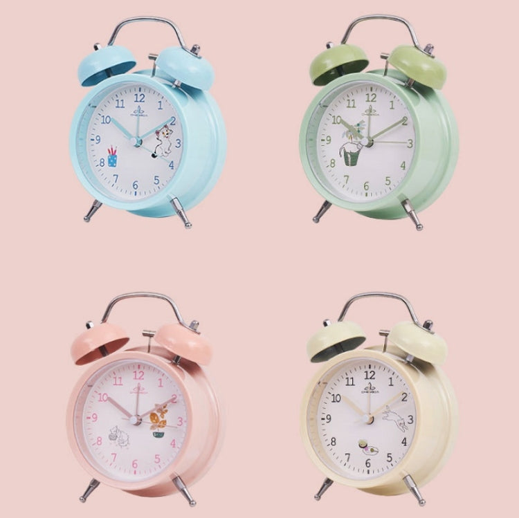 Student Cute Style Bell Alarm Clock Bedside Mute Clock With Light Specification��� Y34 3 Inch (Green) - Alarm Clocks by PMc TechLife | Online Shopping South Africa | PMc TechLife | Buy Now Pay Later Mobicred
