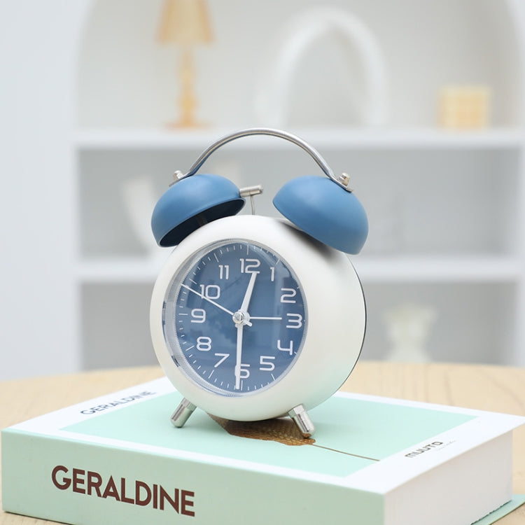 Bedroom Desktop Metal Digital Mechanical Alarm Clock Living Room Silent Clock With Night Light(Blue) - Alarm Clocks by PMc TechLife | Online Shopping South Africa | PMc TechLife | Buy Now Pay Later Mobicred