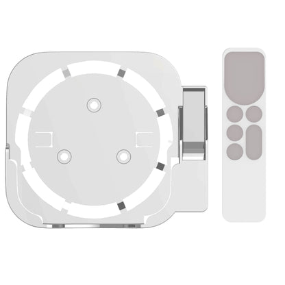 JV06T Set Top Box Bracket + Remote Control Protective Case Set for Apple TV(White + White) - Apple TV Accessories by PMC Jewellery | Online Shopping South Africa | PMC Jewellery | Buy Now Pay Later Mobicred