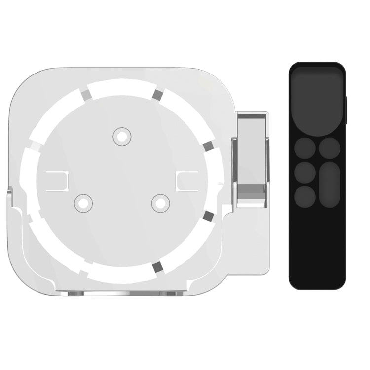 JV06T Set Top Box Bracket + Remote Control Protective Case Set for Apple TV(White + Black) - Apple TV Accessories by PMC Jewellery | Online Shopping South Africa | PMC Jewellery | Buy Now Pay Later Mobicred